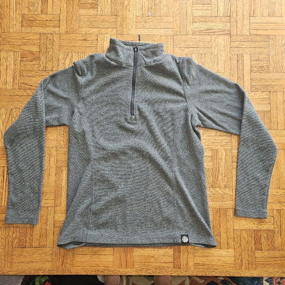 REI Co-op Women’s Quarter-Zip Fleece Pullover Hiking Jacket, Sz MED, GREY - Picture 1 of 6
